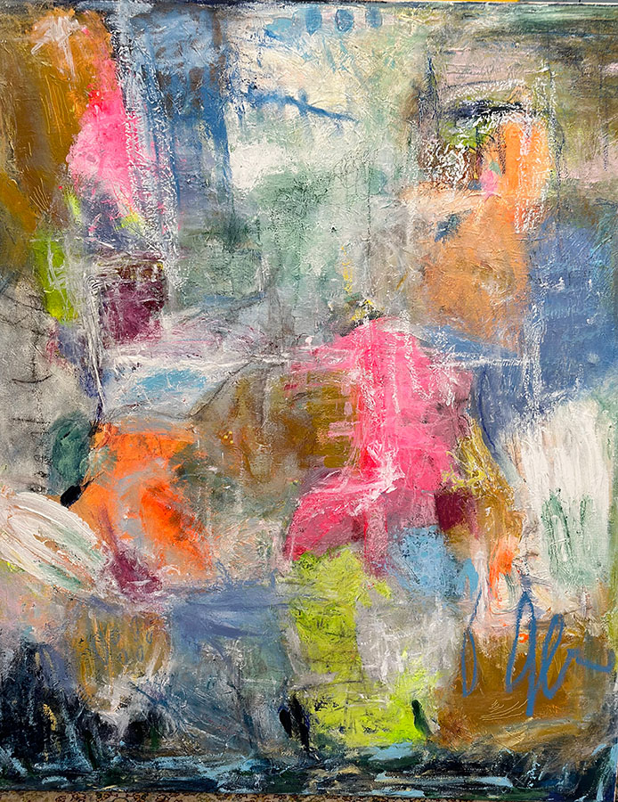 Reily Niitava: Colourful times, 120x100 cm.